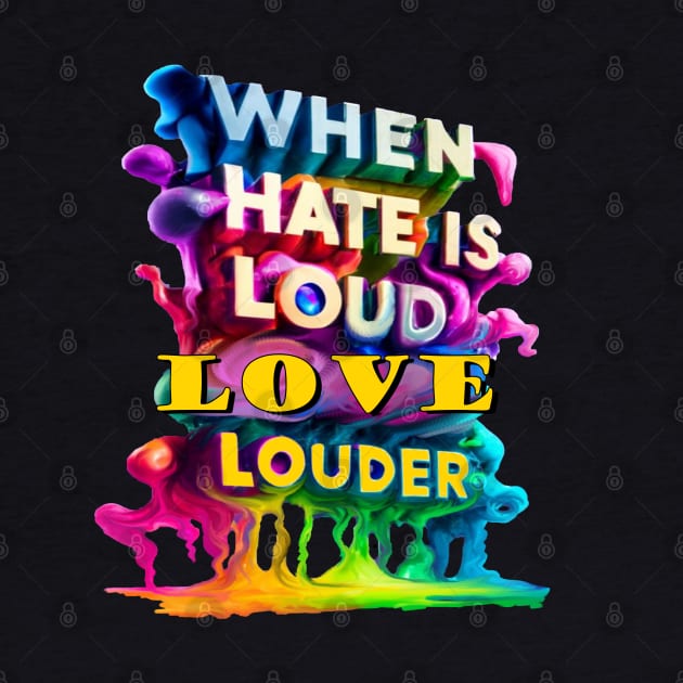 When Hate Is Loud Love Louder Inspirational quote by tamdevo1